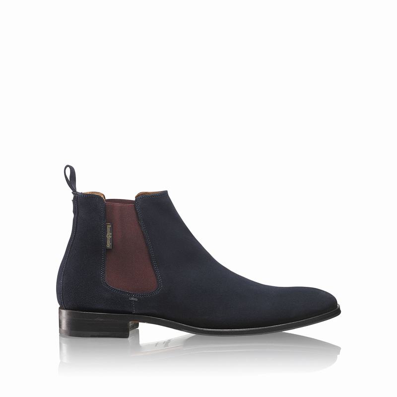 Russell & Bromley Jean Paul Mens Chelsea Boots Blue |DCS4674OX|